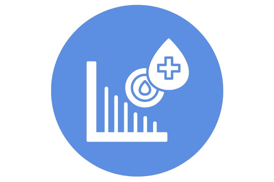 blood-sugar-icon-diabetes-monitoring-chart.png Icon showing a blood sugar chart and medical blood drop, symbolising diabetes monitoring and screening.